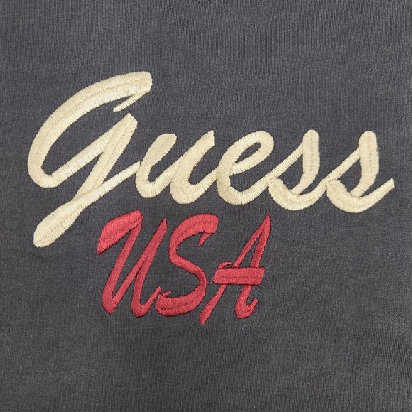 VTG Embroidered Guess Short Sleeve V-Neck T Shirt - Picture 8 of 10